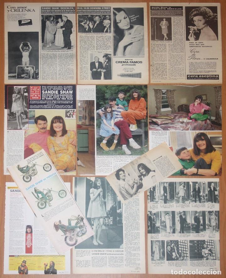 Revistas de m&uacute;sica: SANDIE SHAW lote prensa spain clippings 1960s/90s magazine articles photos eurovision 1967