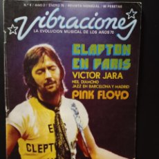 Revistas de música: VIBRACIONES ERIC CLAPTON EN PORTADA Nº 4 - ENERO 75 - VIBS 4 PINK FLOYD 1975 PDELUXE