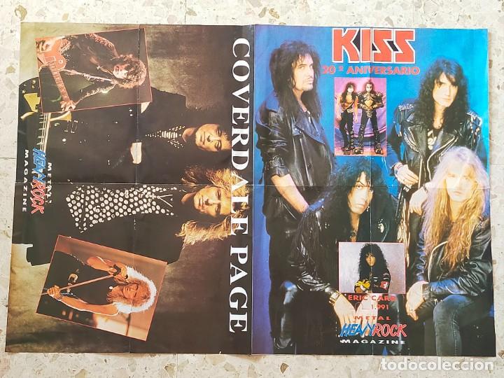Music magazines: POSTER METAL HEAVY ROCK MAGAZINE: COVERDALE PAGE / KISS 20&ordm; ANIVERSARIO