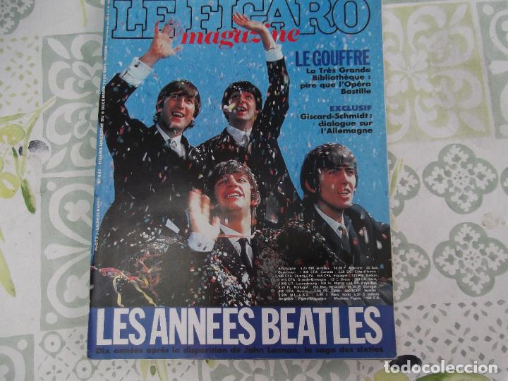 Magazines de musique: revista le figaro magazine n&ordm; 547, diciembre 1990, en italiano, reportage beatles, 8 paginas 7fotos