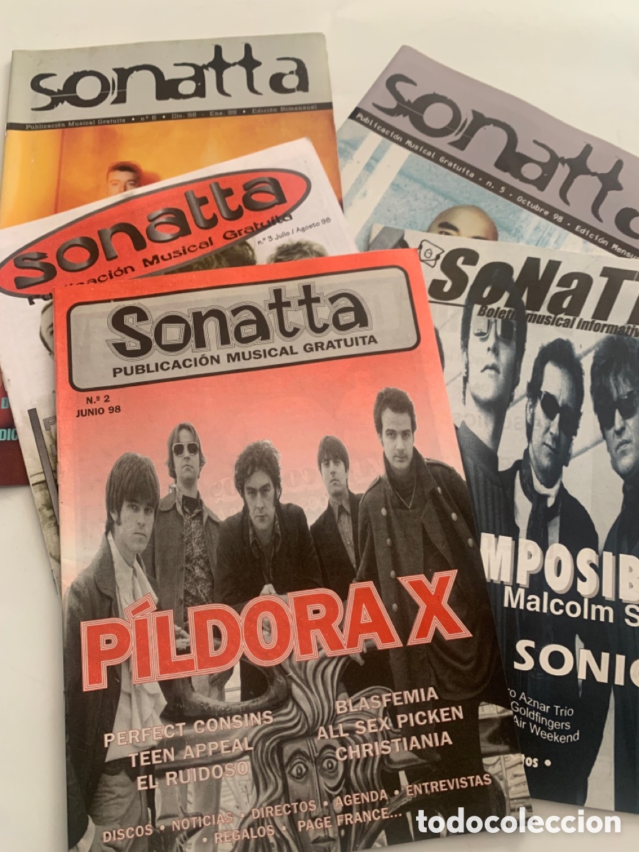 Music magazines: Lote revista bolet&iacute;n publicaci&oacute;n mensual gratuita sonatta n&ordm; 0-2-3-5-6