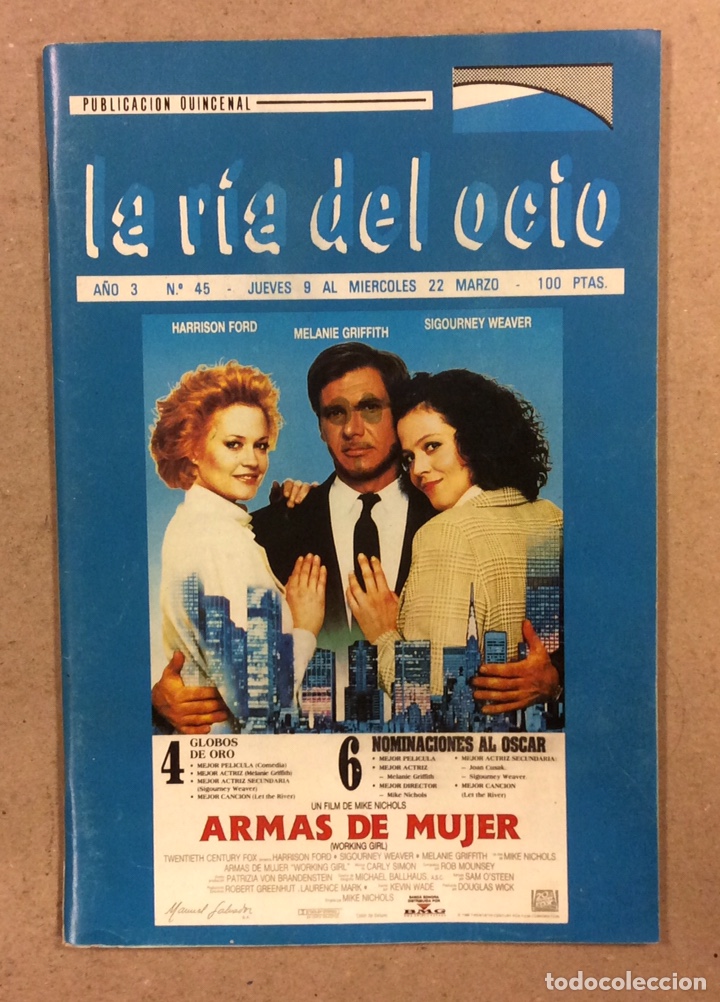 Music magazines: LA R&Iacute;A DEL OCIO N&deg; 45 (BILBAO 1989). DUNCAN DHU, LOS RONALDOS, VIOLENT FEMMES, LL&Aacute;MALO X, LIVERPOOL