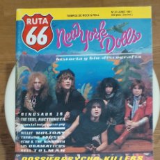 Revistas de música: RUTA 66 Nº 63 JUNIO 1991 NEW YORK DOLLS DINOSAUR JR ESPECIAL NOISE GUITAR - PUNK ROCK GLAM