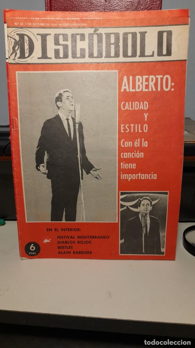 Music magazines: DISCOBOLO : ALBERTO + DUSTY SPRINGFIELD + LOS DIABLOS ROJOS + ALAIN BARRIERE