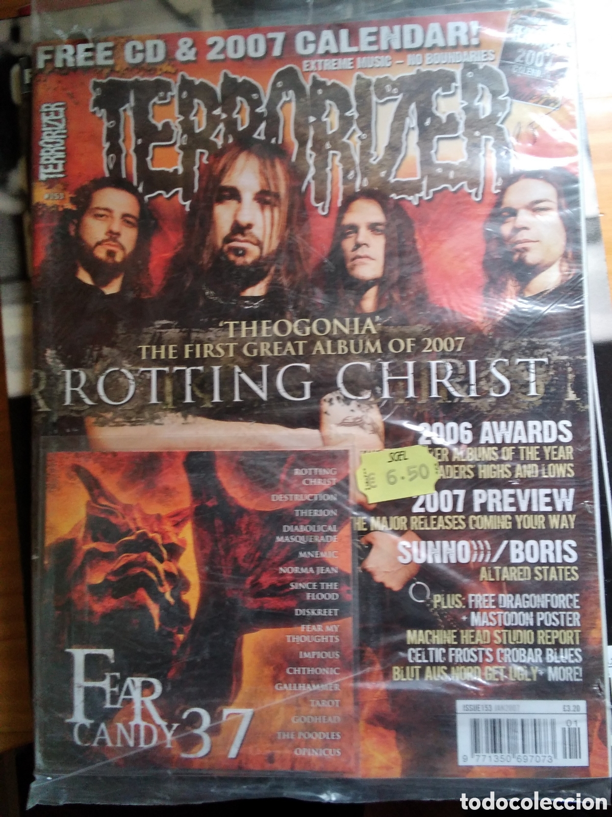 Music magazines: Terrorizer revista musical inglesa 2007 enero incluye cd y calendario