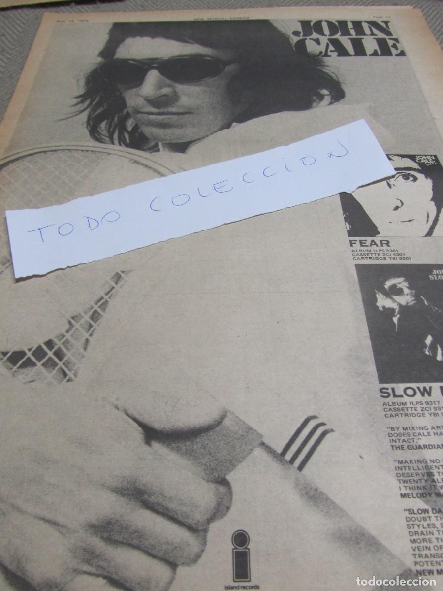 Revistas de m&uacute;sica: JOHN CALE RECORTE DE PRENSA - Foto 1