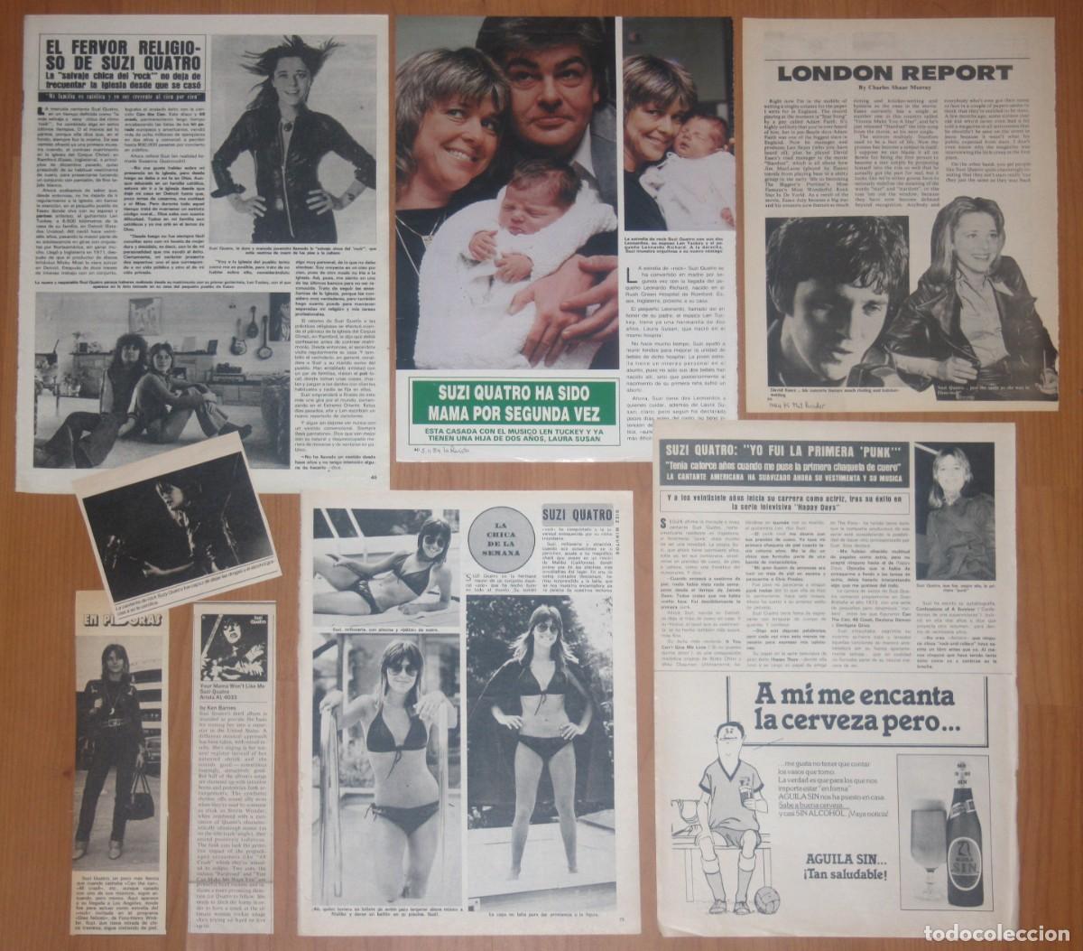 Magazines de musique: SUZI QUATRO lote prensa magazine clippings 1970s sexy photos pop music cuttings singer recortes