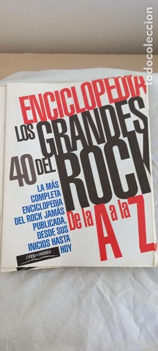 Magazines de musique: ENCICLOPEDIA LOS GRANDES DEL ROCK DE LA A A LA Z. FASCICULO N&ordm; 40. Orbis Fabri 1994.