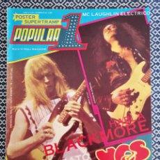 Revistas de música: POPULAR 1 REVISTA 65 NOVIEMBRE 1978 COMPLETA CON PÓSTER YES BLACKMORE SUPERTRAMP ROCK WAKEMAN. Lote 388402154
