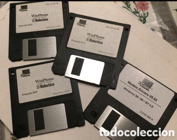 Revistas de m&uacute;sica: 4 DISKETTES INSTALACI&Oacute;N MODEM VSRob&oacute;tics - Foto 1