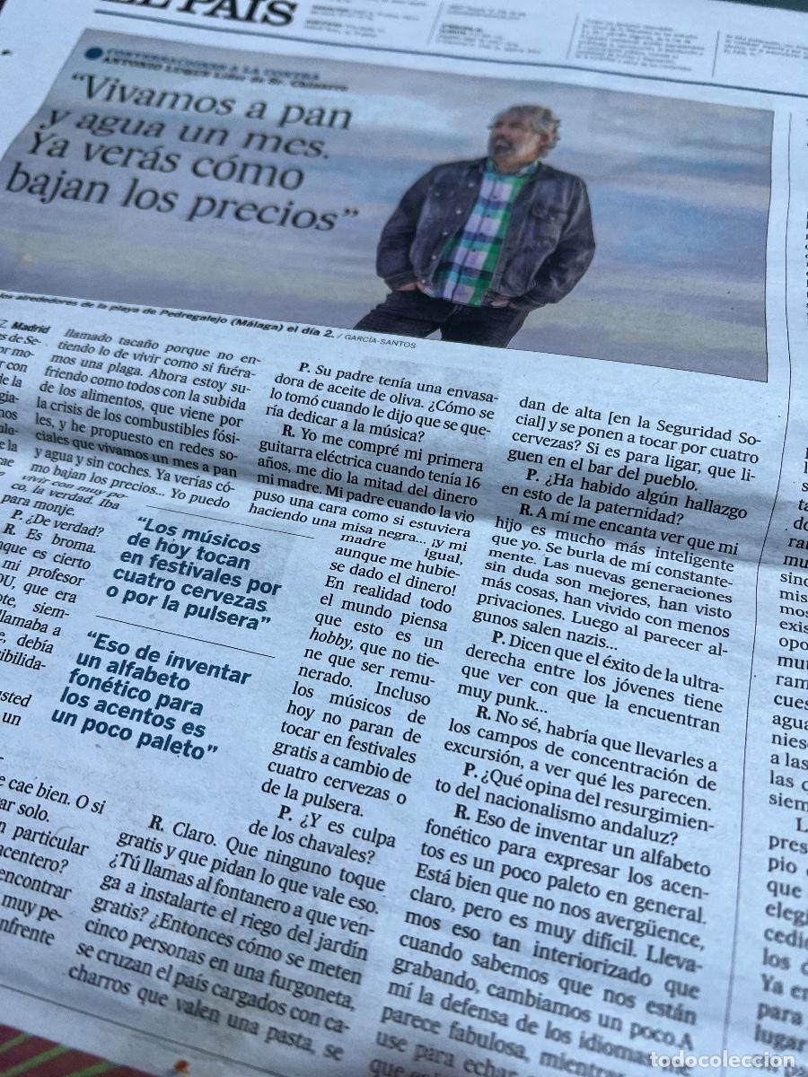 Magazines de musique: Entrevista a Antonio Luque. SR. CHINARRO. El Pa&iacute;s