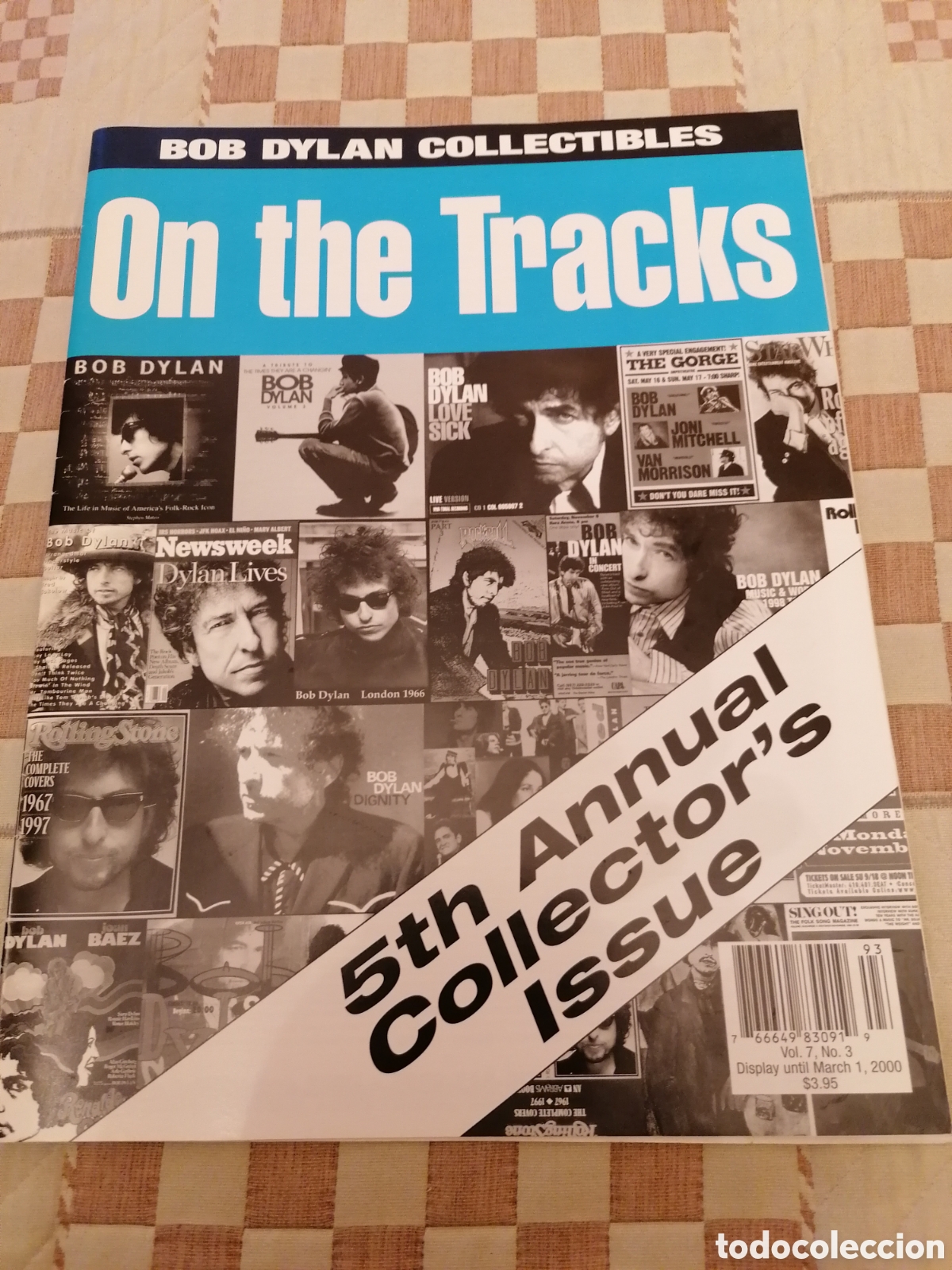 Revistas de m&uacute;sica: Bob Dylan Collectibles. Fanzine On The Tracks. 5th Annual Collector's Issue. Marzo 2000