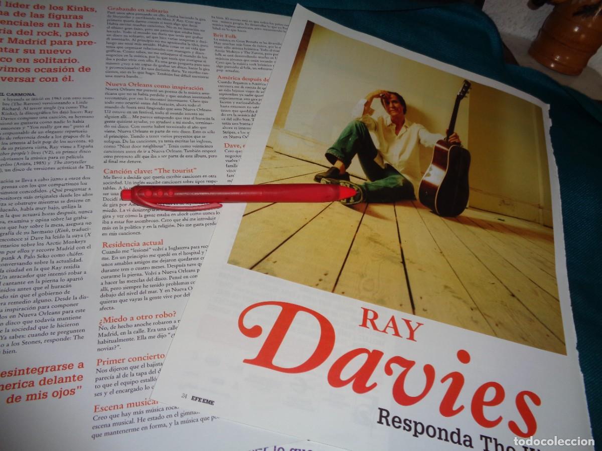 Music magazines: RECORTE : RAY DAVIES, LIDER DEL GRUPO THE KINKS. EFE EME, JUNIO 2006
