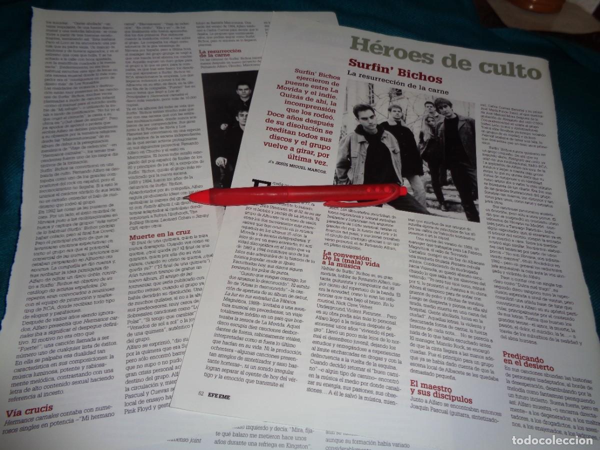 Music magazines: RECORTE : HEROES DE CULTO : SURFIN&acute;BICHOS. EFE EME, JUNIO 2006