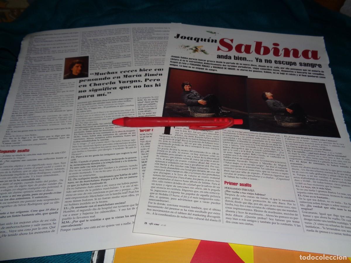 Music magazines: RECORTE : REPORTAJE : JOAQUIN SABINA. EFE EME, ENERO 2003