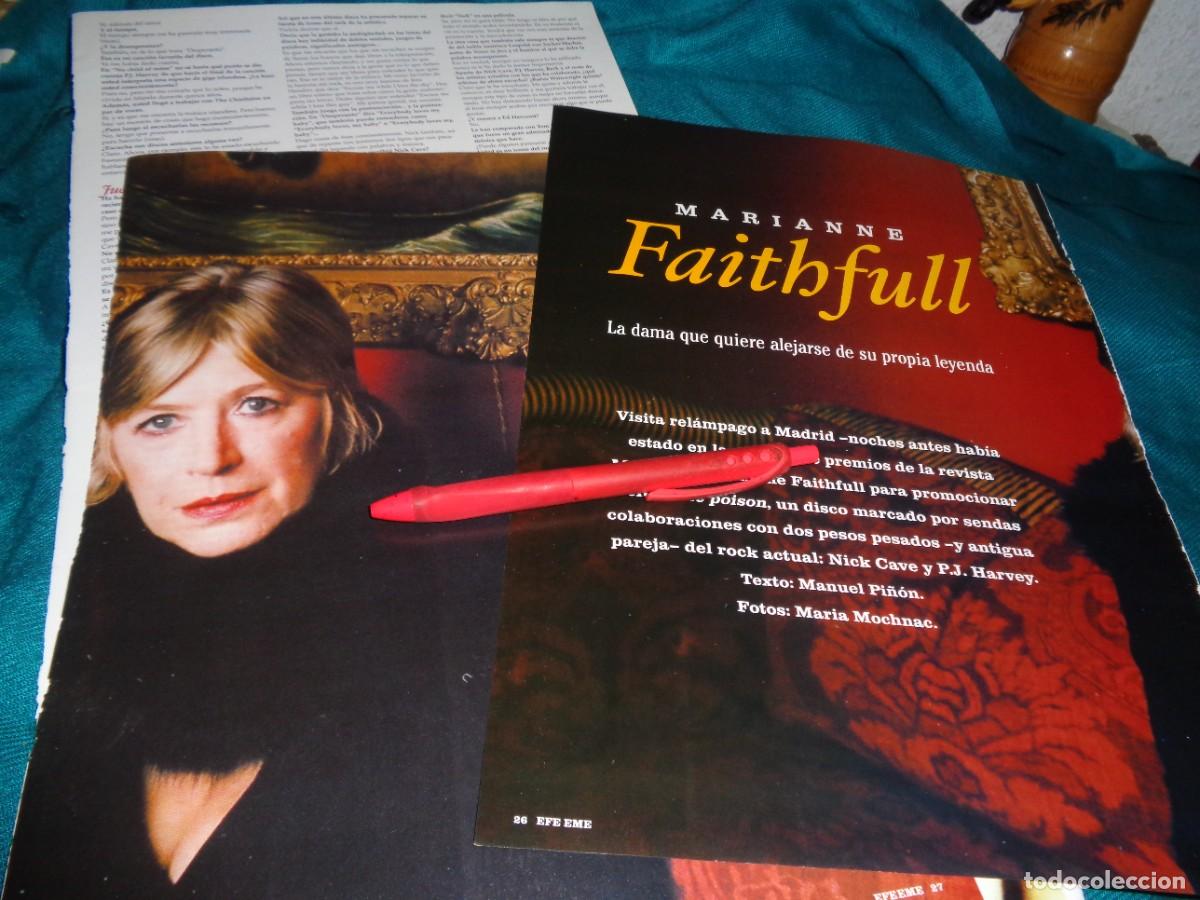 Music magazines: RECORTE : ENTREVISTA A MARIANNE FAITHFULL. EFE EME, OCTBRE 2004