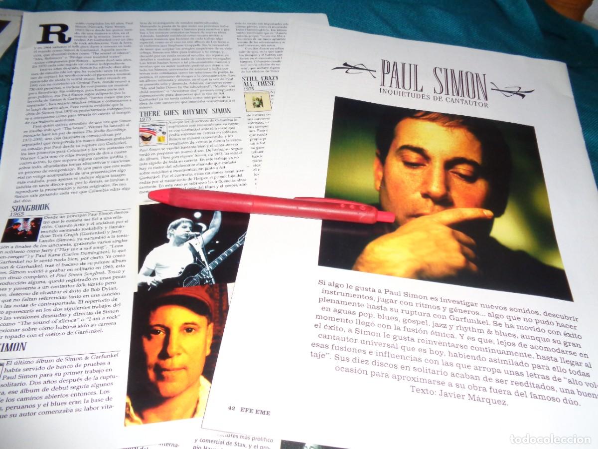Music magazines: RECORTE : PAUL SIMON. INQUIETUDES DE CANTAUTOR. EFE EME, OCTBRE 2004