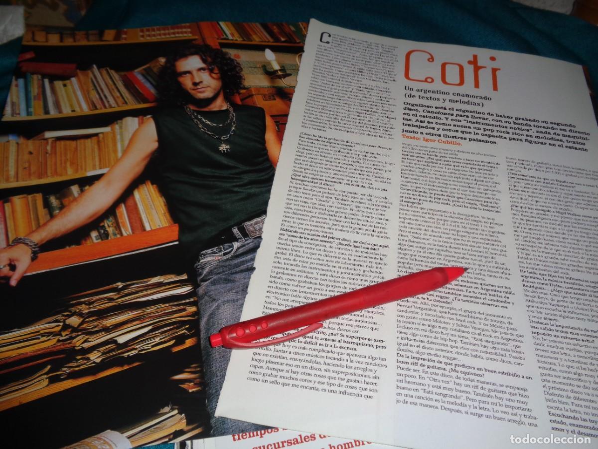 Music magazines: RECORTE : ENTREVISTA A COTI. EFE EME, MAYO 2003