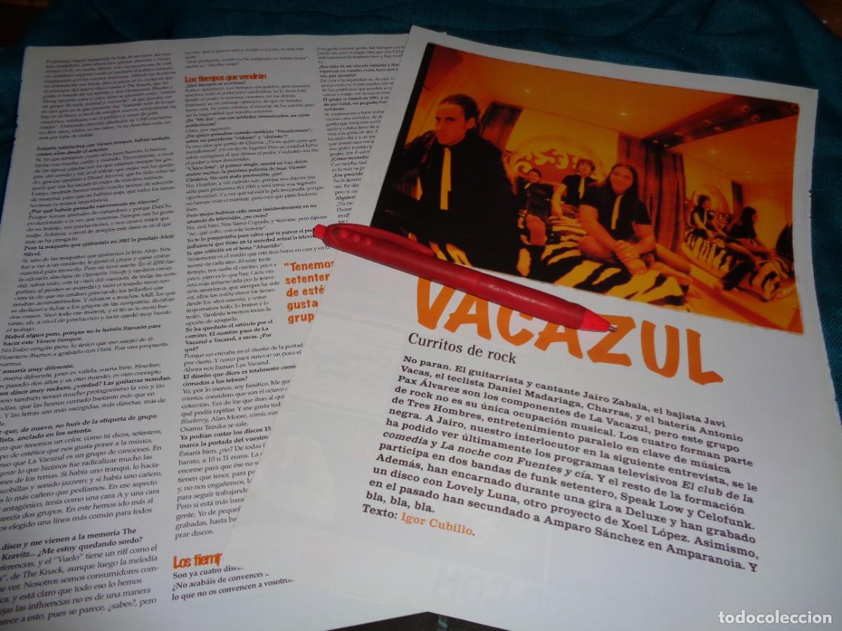 Musikzeitschriften: RECORTE : LOS VACAZUL, LOS CURRITOS DEL ROCK. EFE EME DCMBRE 2004