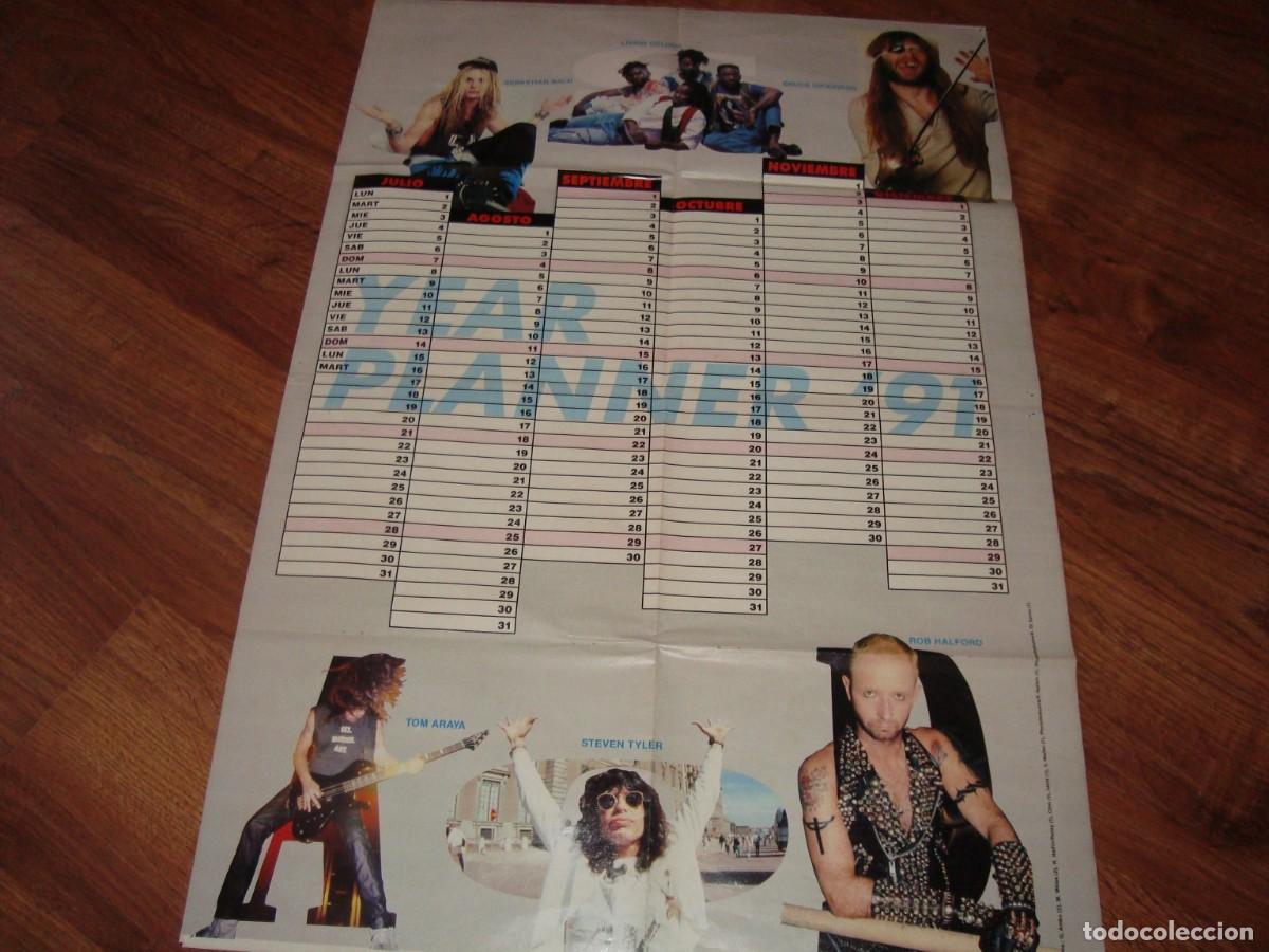 Revistas de m&uacute;sica: super poster scorpions , kings,year planner 91