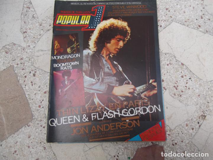 Revistas de m&uacute;sica: popular 1 n&ordm; 93, falta poster , jon anderson, queen& flash gordon, steve winwood