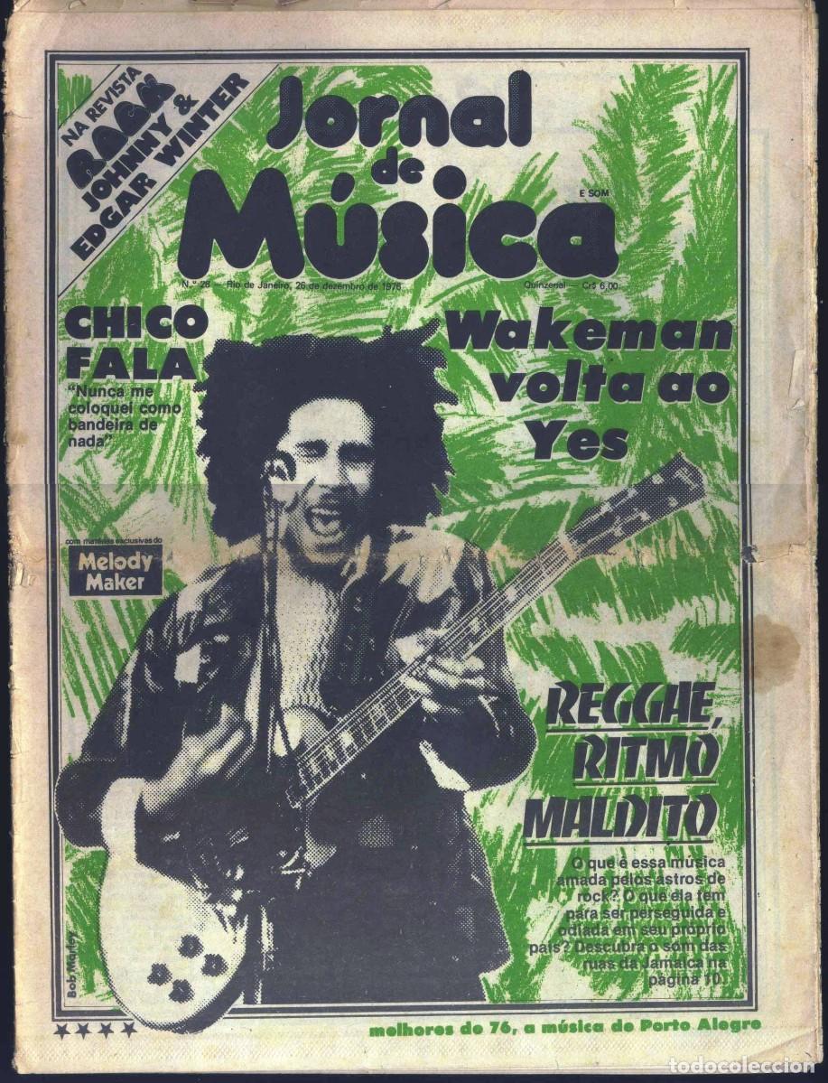 Revistas de m&uacute;sica: BOB MARLEY Revista JORNAL DE MUSICA Brasil 1976 Reggae