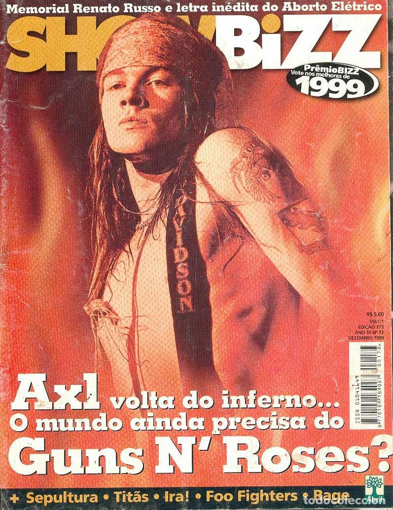 Magazines de musique: AXL ROSE GUNS N'ROSES Revista SHOWBIZZ Brasil 1999