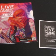 Revistas de música: LIVE MUSIC EXPERIENCE REVISTA + PROGRAMA EN EUSKERA Y CASTELLANO GAY MERCADER
