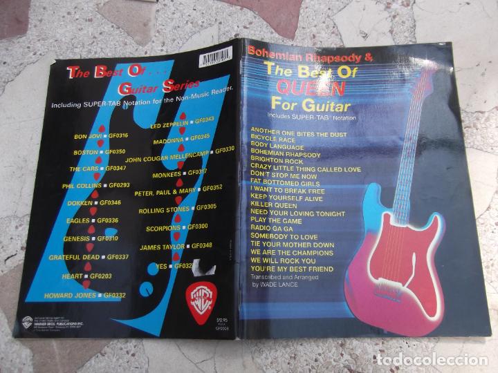Music magazines: partituras bohemian rhapsody & the best of queen for guitar, includes super-tab notation