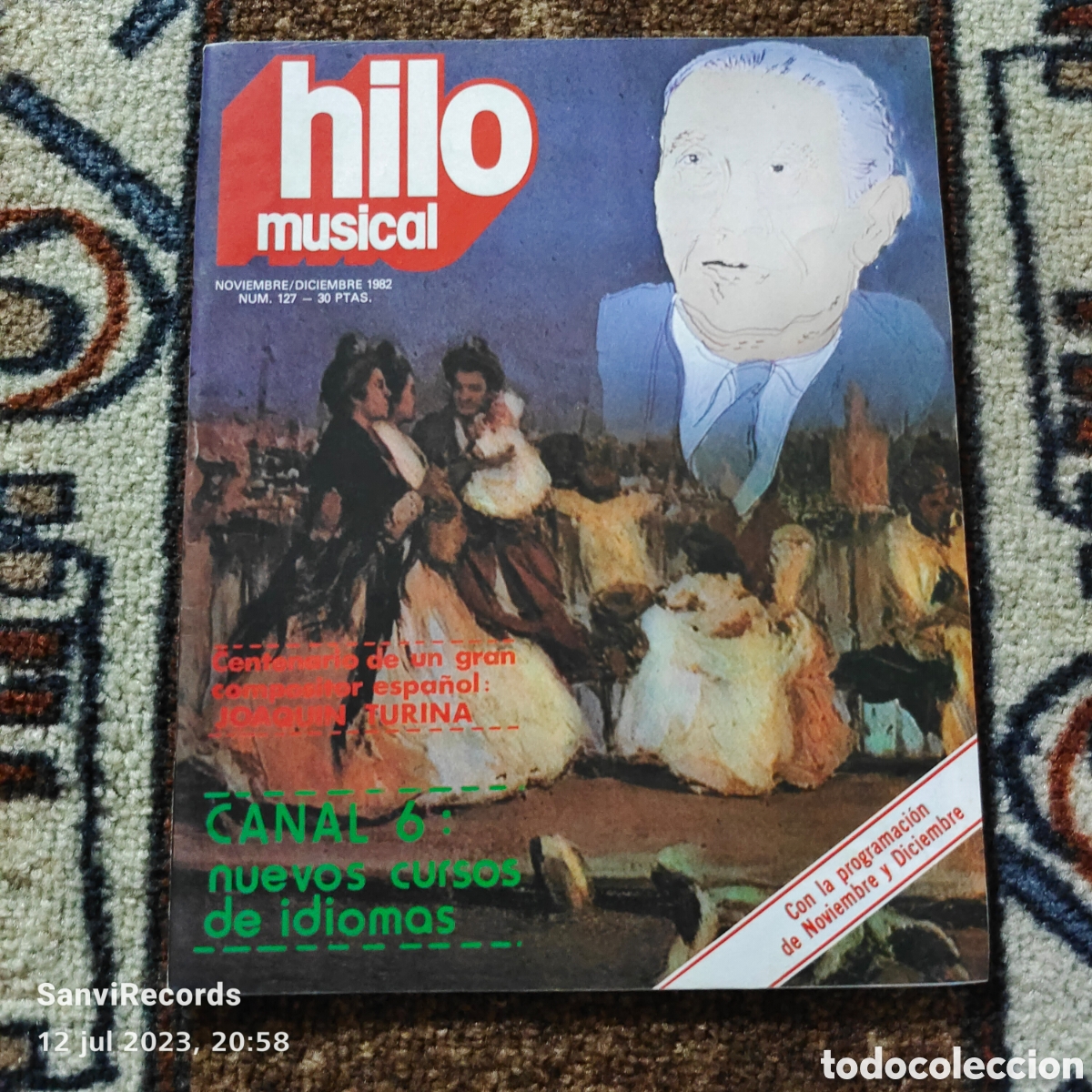 Magazines de musique: HILO MUSICAL N&deg; 127: JOAQU&Iacute;N TURINA (NOVIEMBRE 1982)