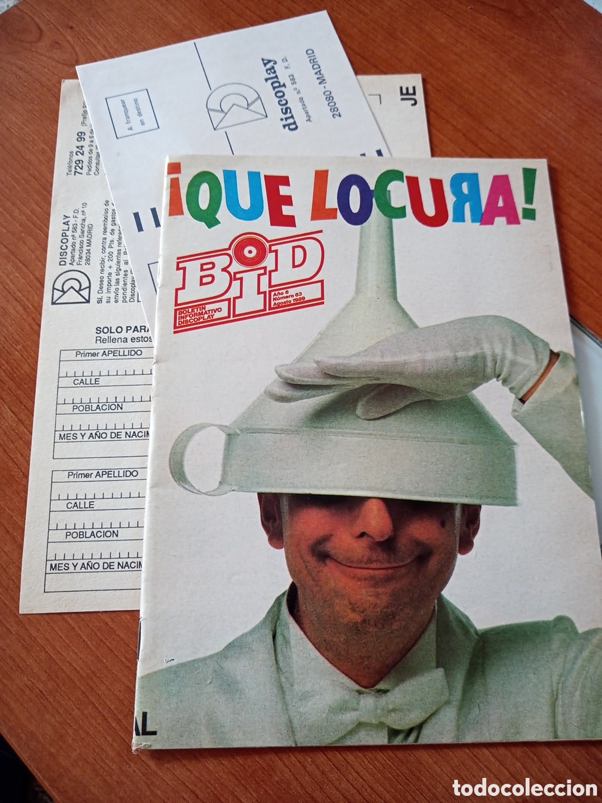 Magazines de musique: Boletin Discoplay BID Agosto 1989