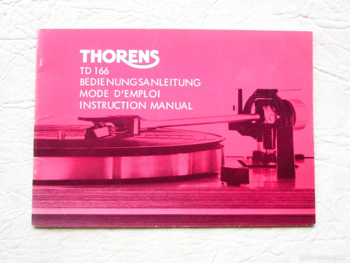 Revistas de m&uacute;sica: antiguo catalogo manual thorens td 166