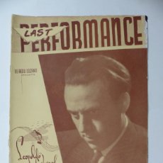 Revistas de música: REVISTA LAST PERFORMANCE - PIANISTA LEOPOLDO QUEROL - AÑO 1949, PUBLICIDAD PEPSI EN CONTRAPORTADA