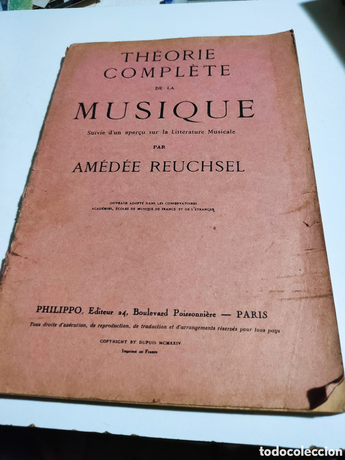 Revistas de m&uacute;sica: Libro theorie complete de la MUSIQUE franc&eacute;s 1924