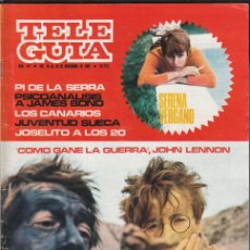 Revistas de música: THE BEATLES: JOHN LENNON EN ALMERIA 1966- REVISTA TELE GUIA 1967- POSTER CENTRAL COMPLETA MUY BIEN