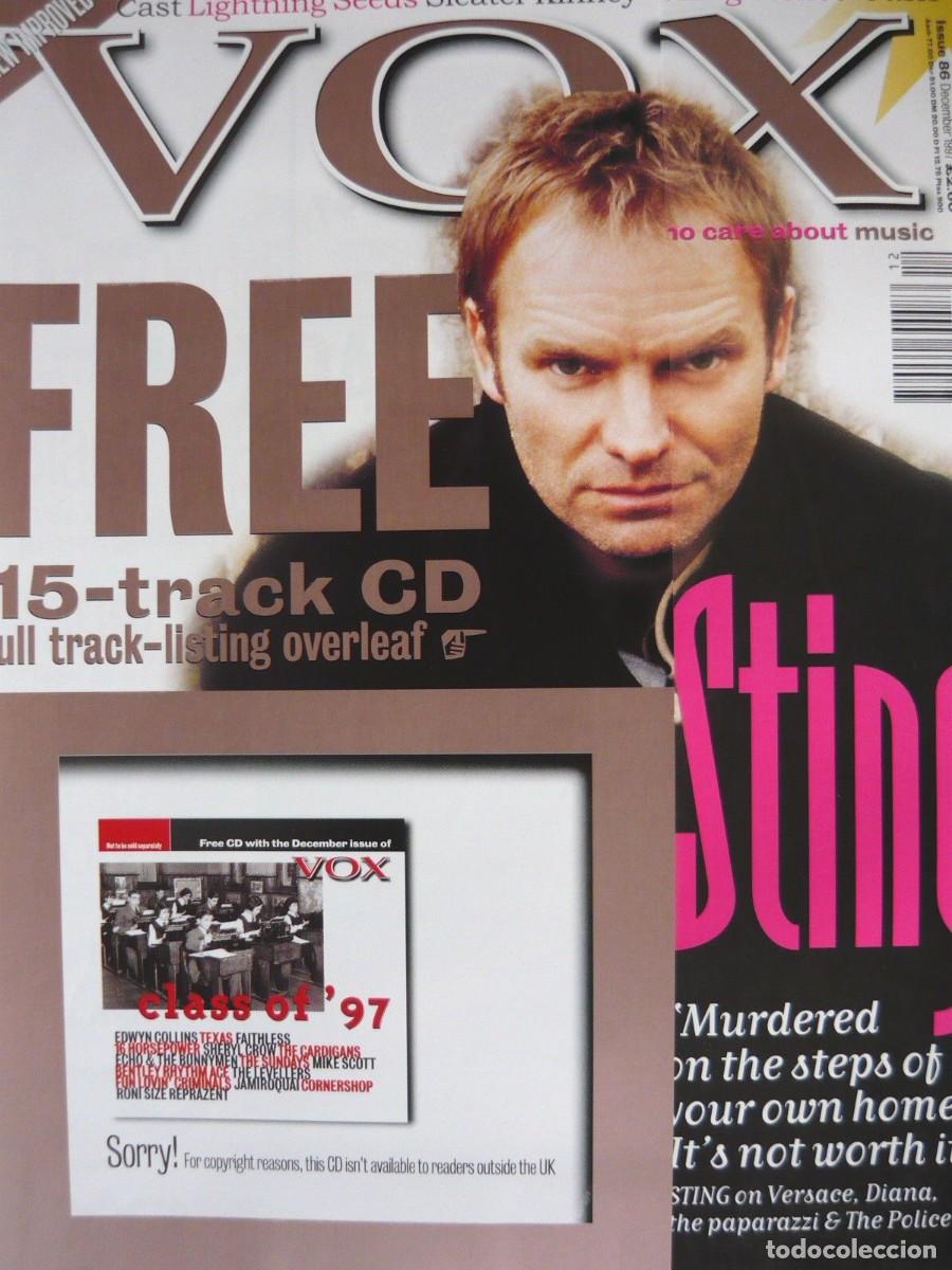 Revistas de m&uacute;sica: STING Punk Stones Elton Revista VOX Inglaterra 1997