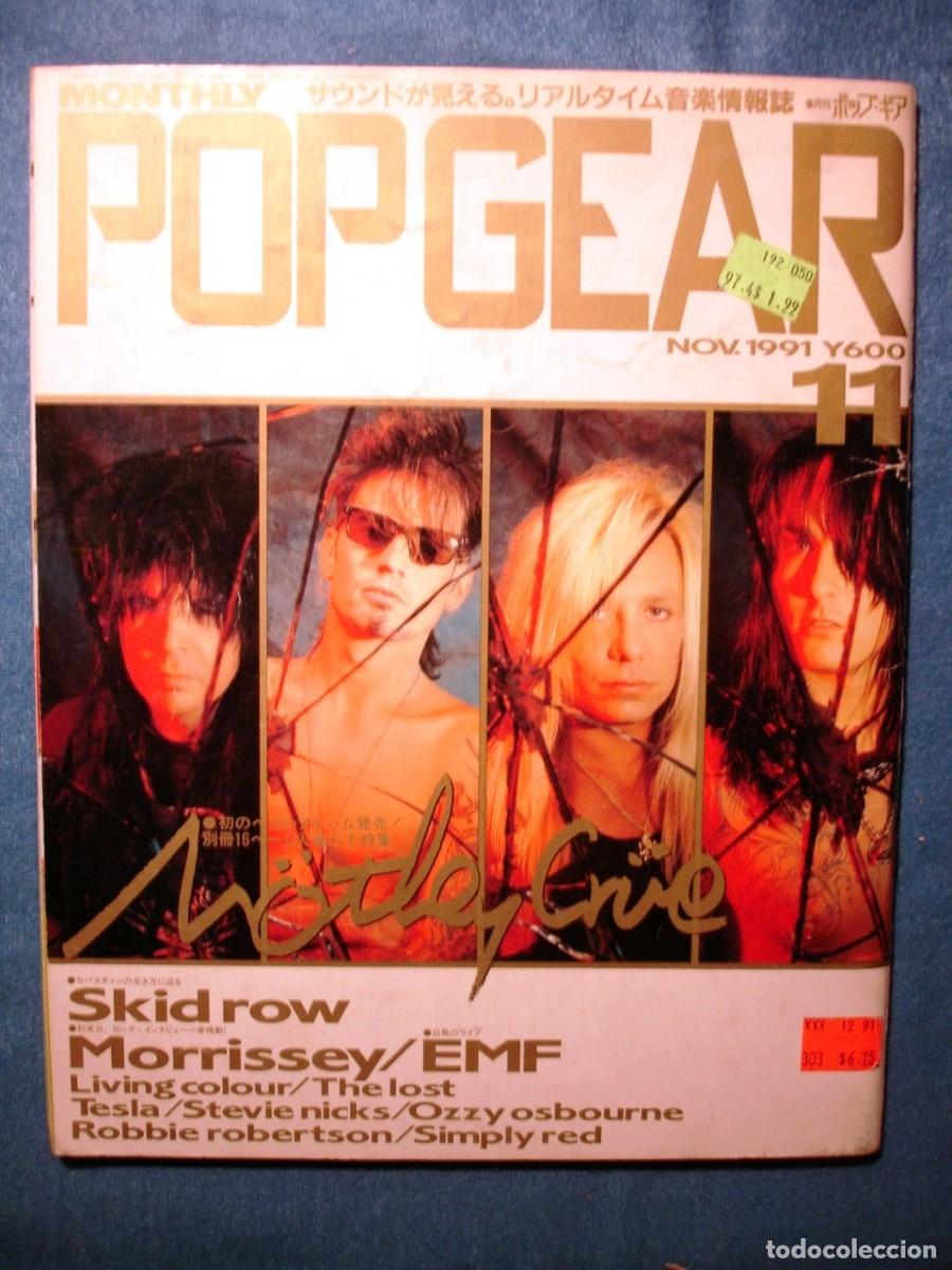 Revistas de m&uacute;sica: MOTLEY CRUE Skid Row Stones y muchos m&aacute;s Revista POPGEAR Jap&oacute;n 1001