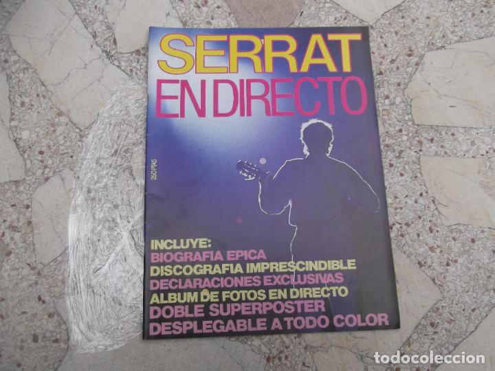 Magazines de musique: serrat en directo, 1981, gran poster 80x56 nuevo, biografia, discografia, declaraciones, album fotos