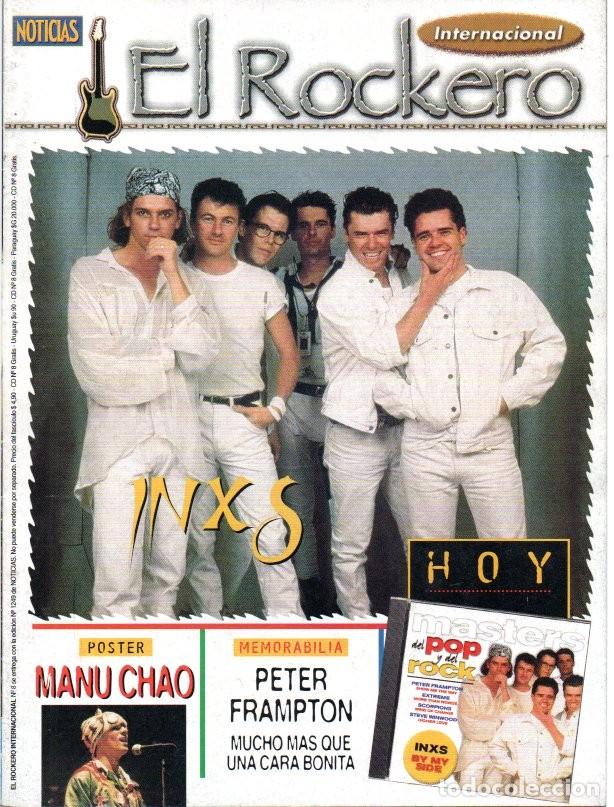 Music magazines: El Rockero 8 Suplemento Revista Noticias Argentina INXS Manu Chao Peter Frampton The Beatles Lennon