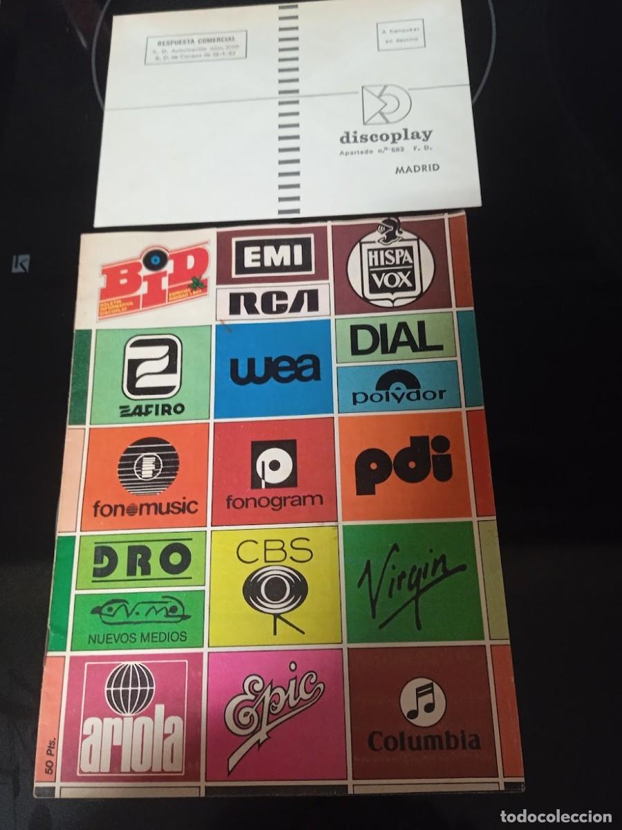Riviste di musica: BID BOLETIN INFORMATIVO DISCOPLAY CON SOBRE DE ENVIO / ILEGALES