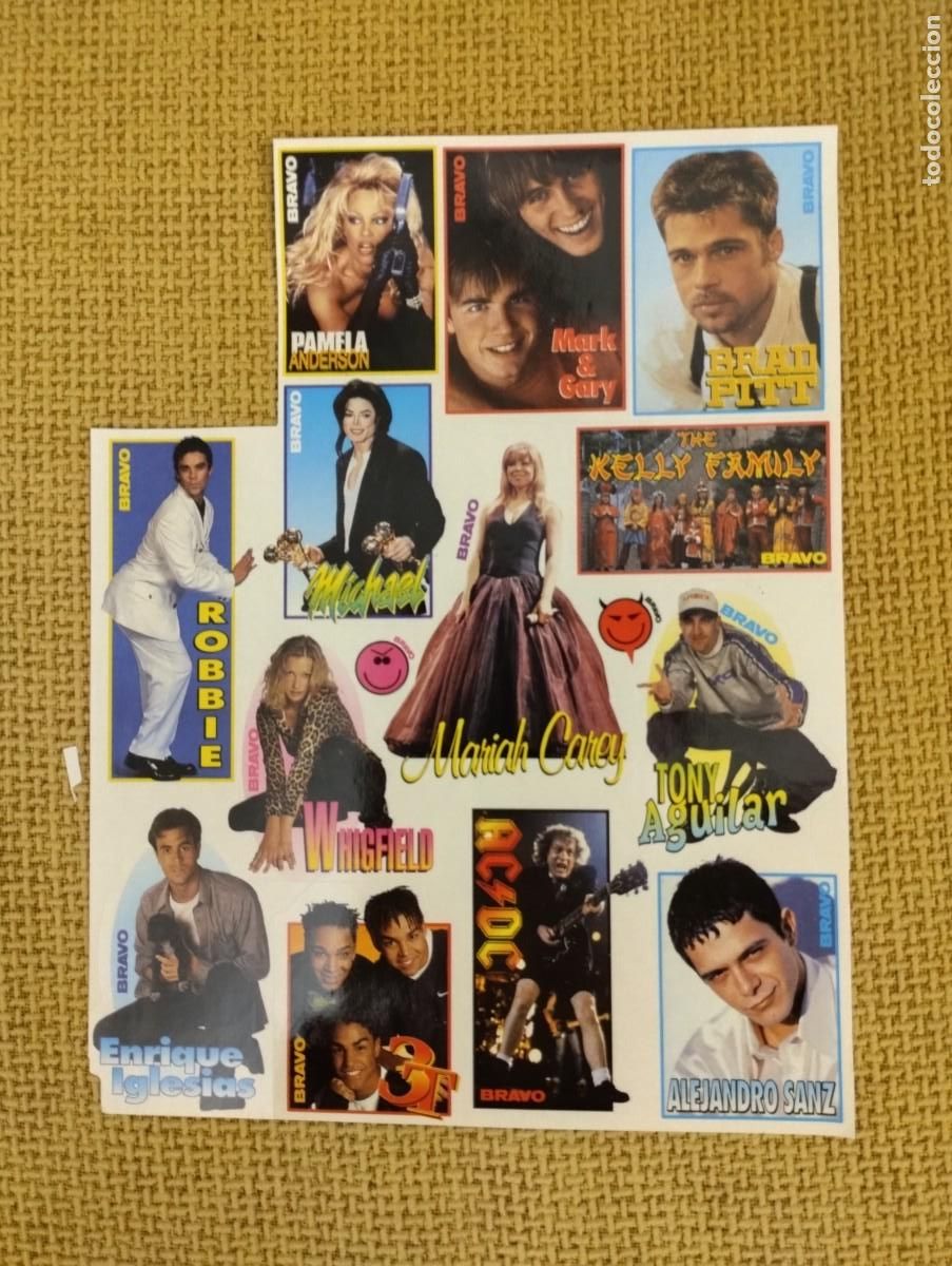 Magazines de musique: Lote pegatinas Revista Bravo antigua