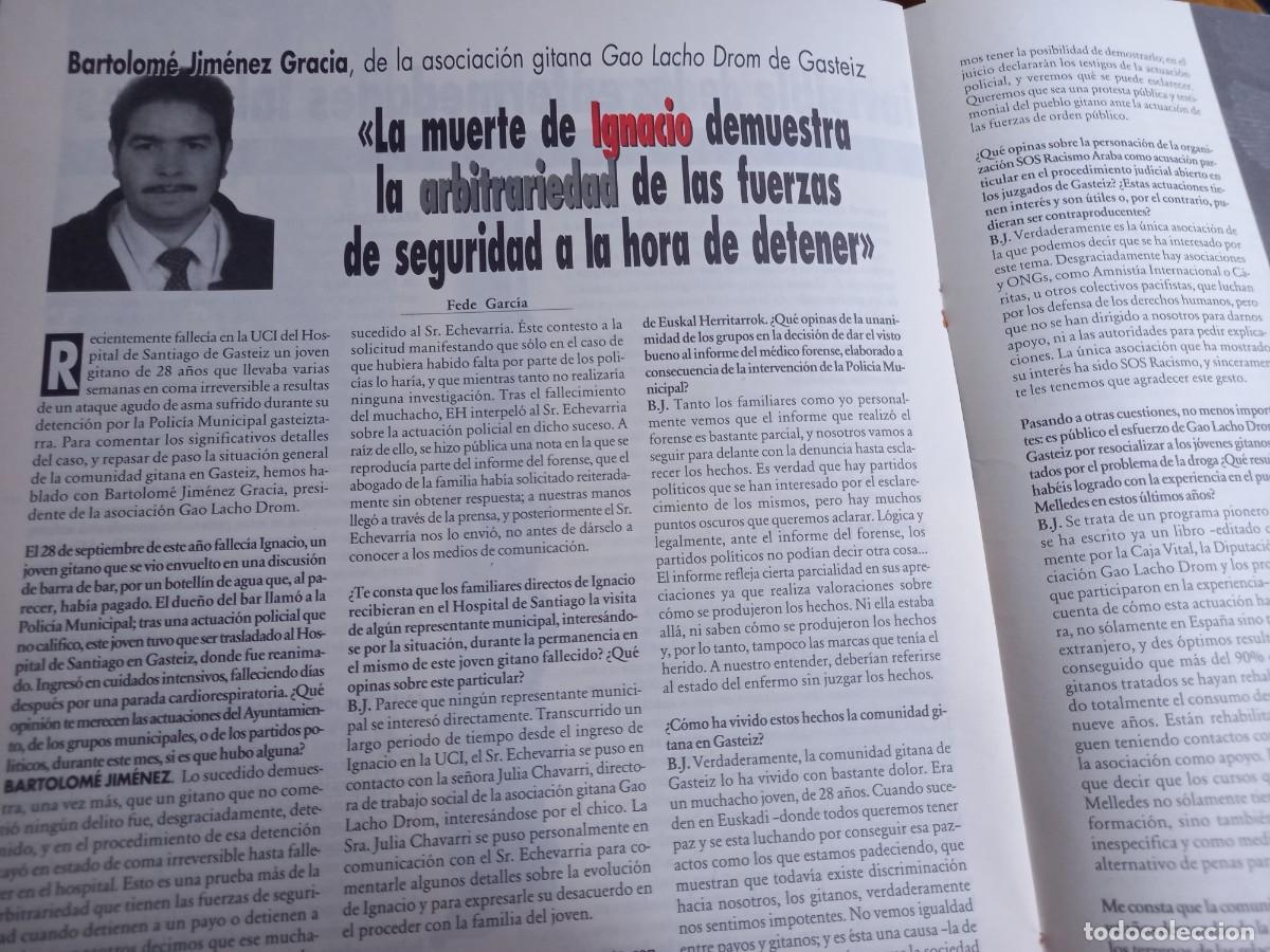 Magazines de musique: JOVEN GITANO MUERTO TRAS DETENCI&Oacute;N DE LA POLIC&Iacute;A MUNICIPAL DE GASTEIZ. EXTRA&Iacute;DO DE HIKA octubre 1999