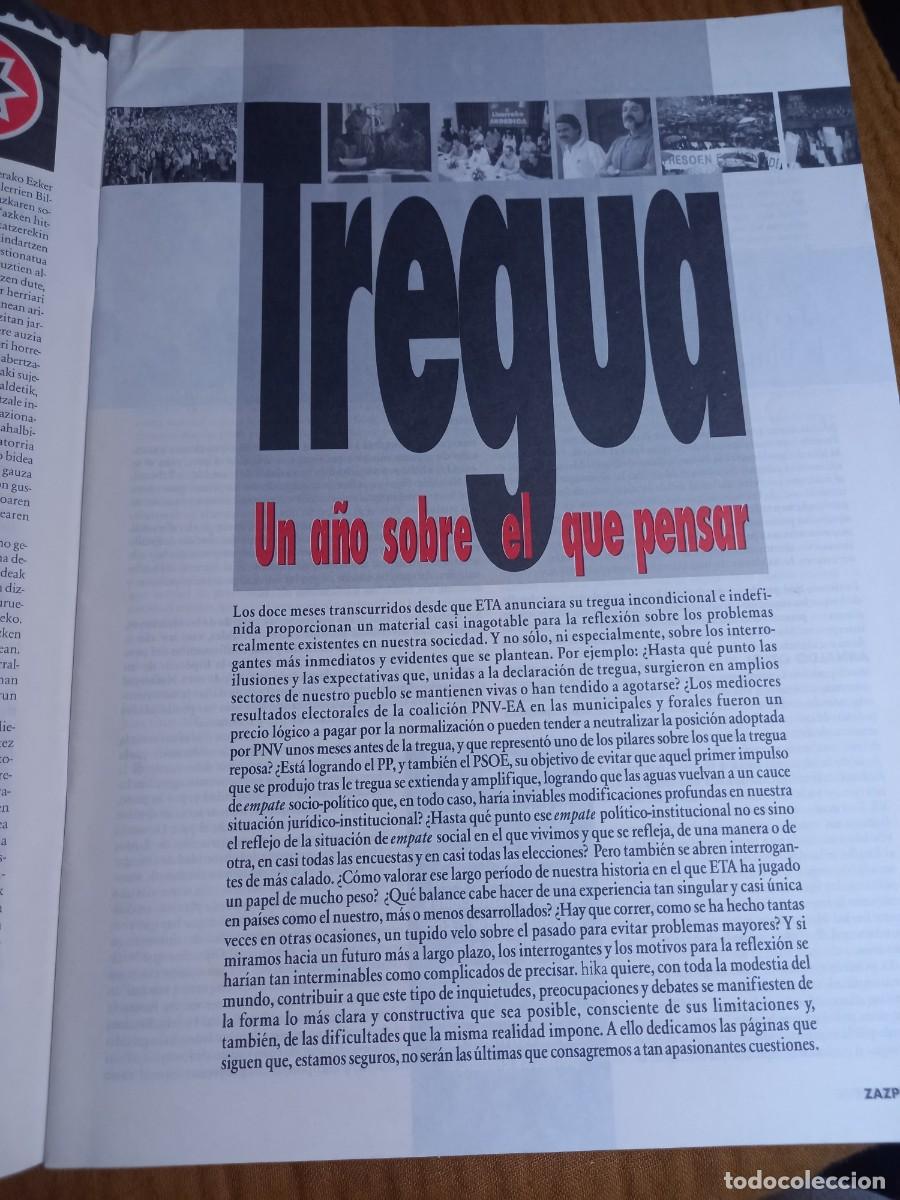 Magazines de musique: ANALISIS DE UN A&Ntilde;O DE TREGUA DE ETA OTEGI ZULAIKA ELORRIETA 10 PAG. EXTRA&Iacute;DO DE HIKA SEPTIEMBRE 1999