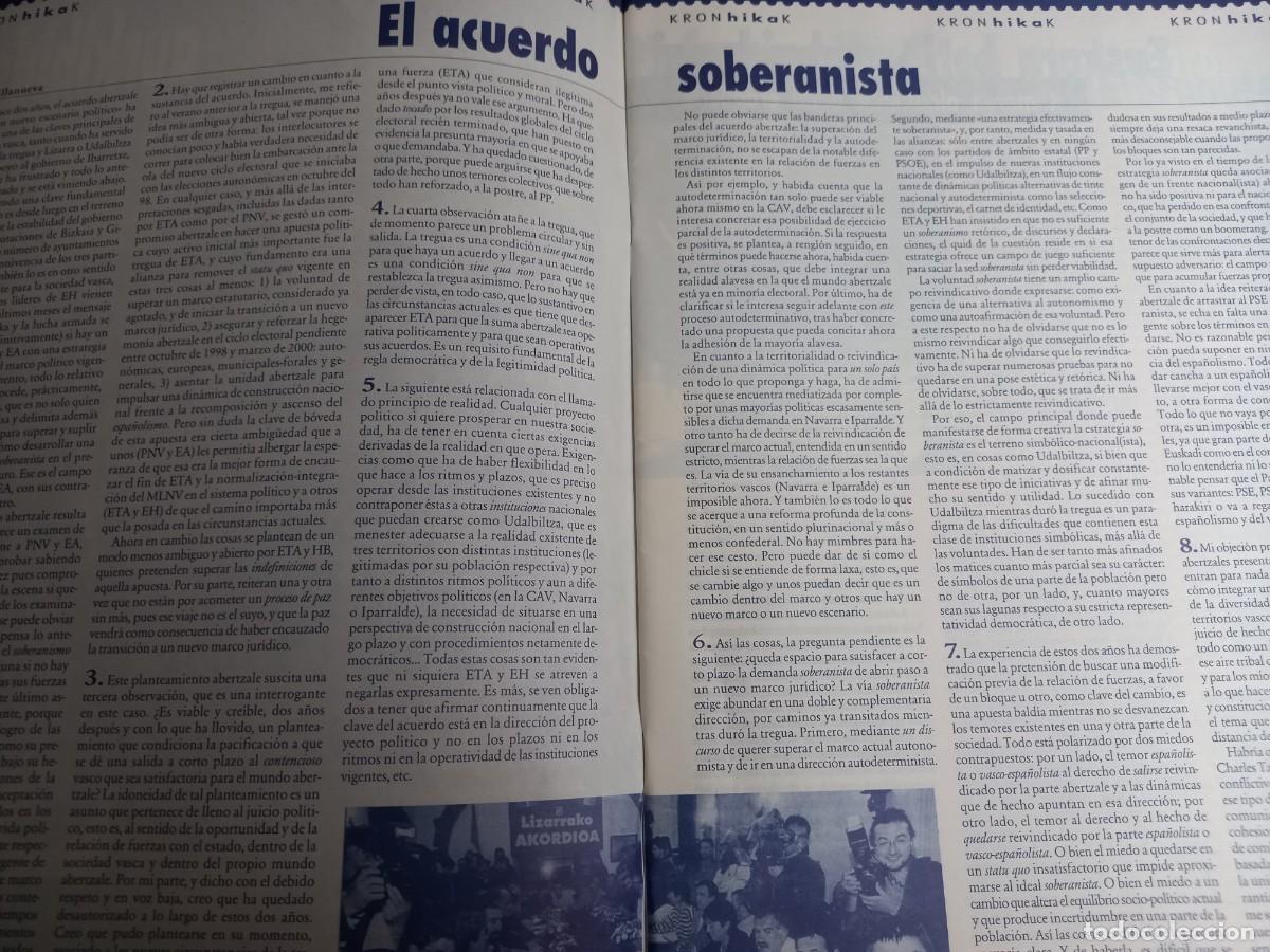 Magazines de musique: 2 A&Ntilde;OS DE ACUERDO SOBERANISTA PNV-EA-EH. HIKA JUNIO 2000