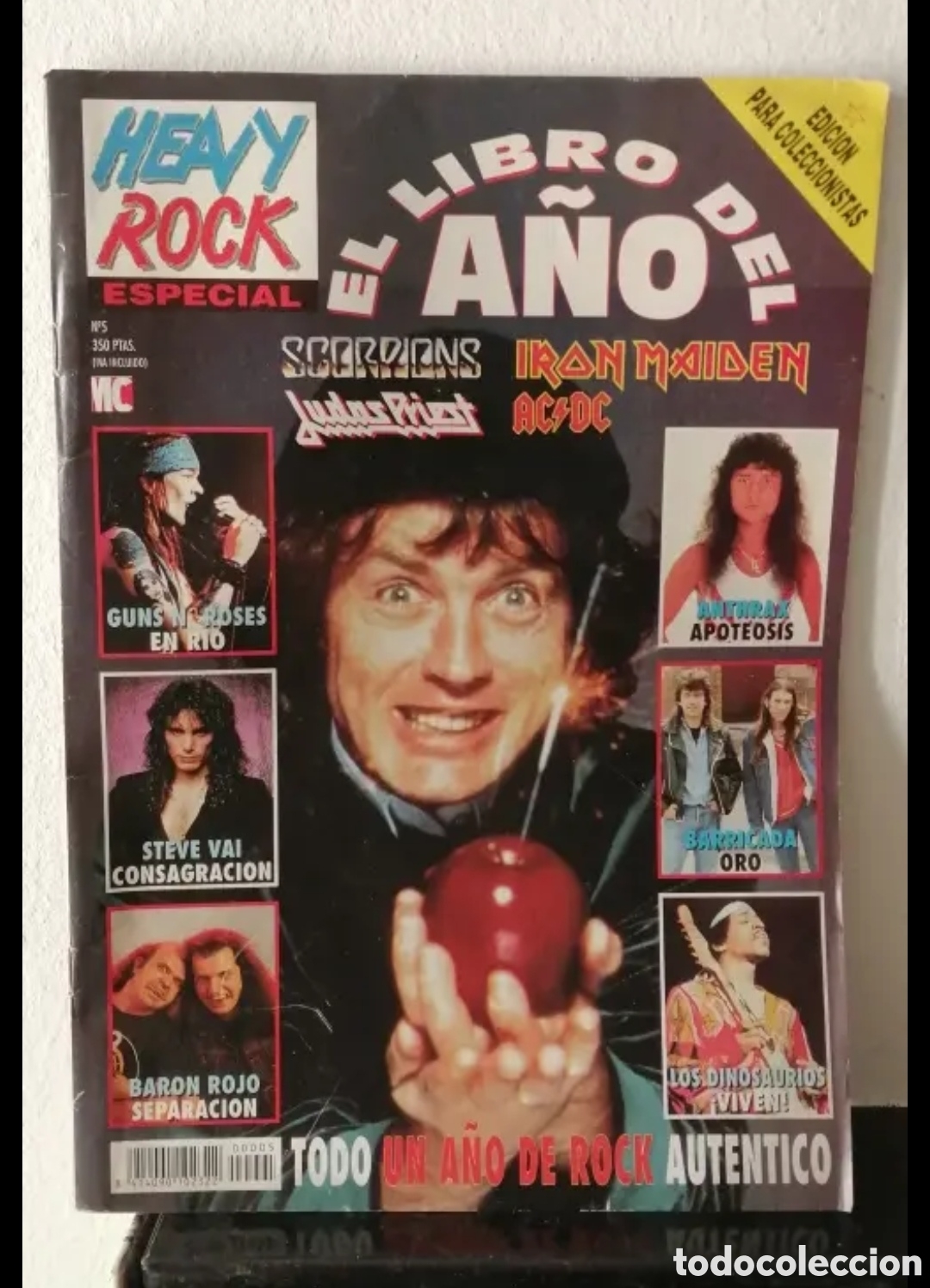 Magazines de musique: Revista Heavy Rock Especial N&deg;5 + P&oacute;ster central calendario de 1991