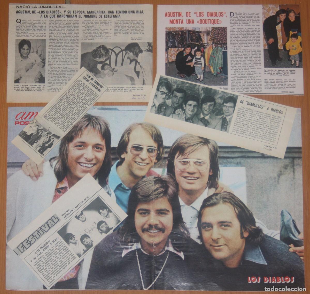 Magazines de musique: LOS DIABLOS lote prensa 1960s/1970s clippings poster spain pop espa&ntilde;ol barcelona recortes