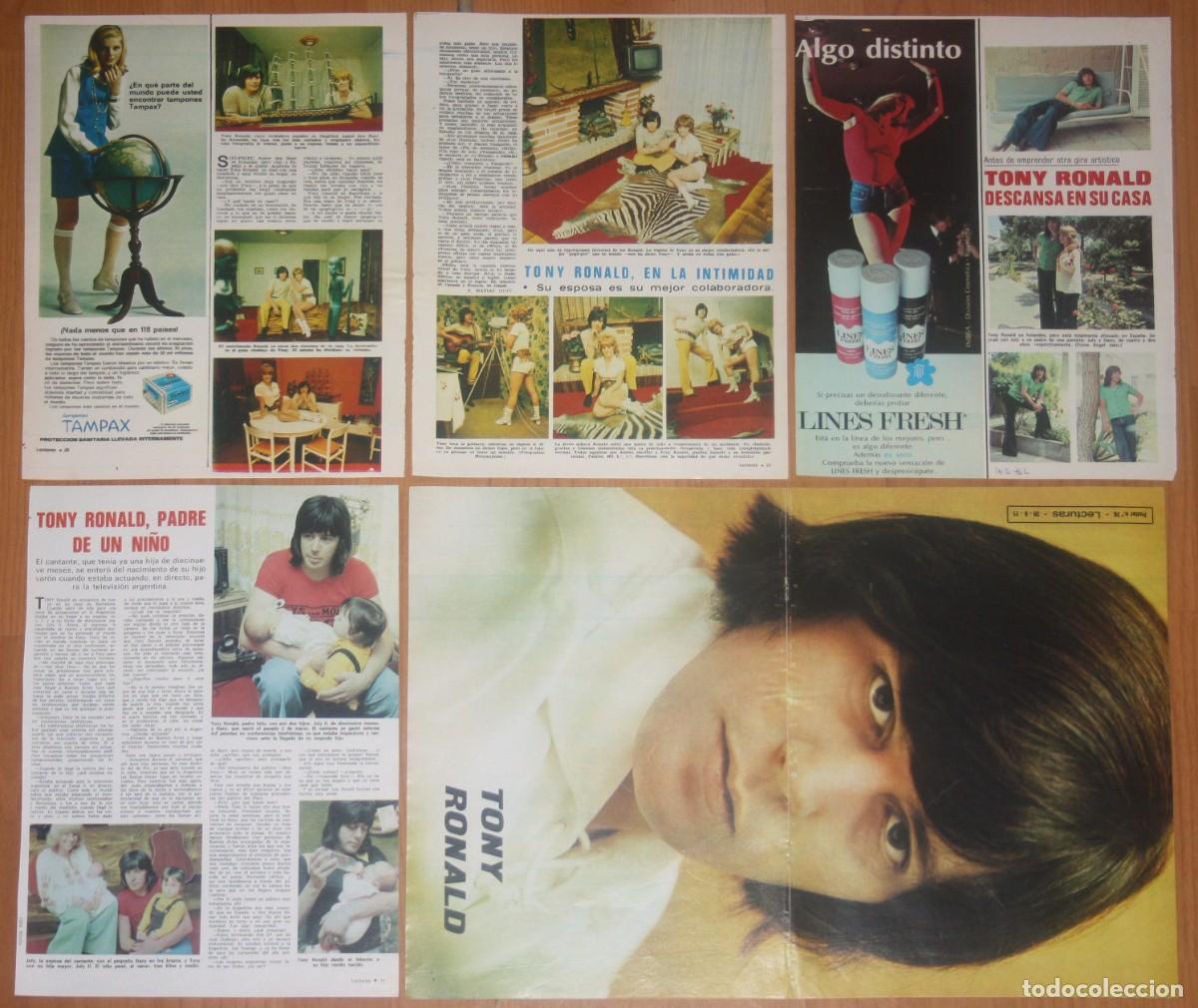 Music magazines: TONY RONALD lote de prensa 1970s poster fotos revista pop rock espa&ntilde;ol clippings