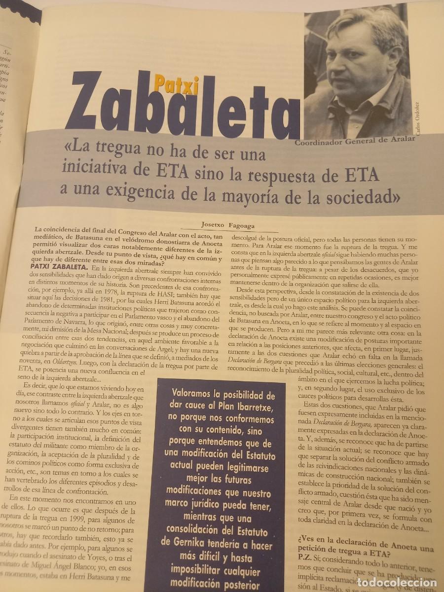 Music magazines: PATXI ZABALETA SOBRE ETA, DECLARACI&Oacute;N DE ANOETA, PLAN IBARRETXE... EXTRA&Iacute;DO DE HIKA DICIEMBRE 2004