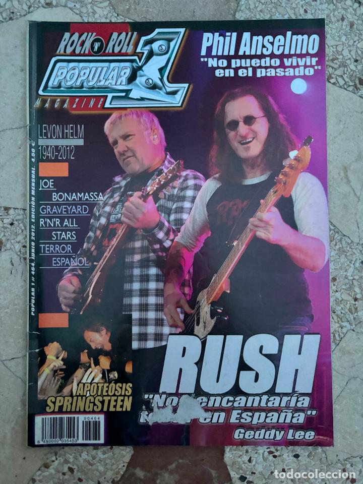 Revistas de m&uacute;sica: POPULAR 1 N&ordm; 464. RUSH. LEVON HELM. PHIL ANSELMO. GEDDY LEE. SPRINGSTEEN. ALL STARS. JOE BONAMASSA.