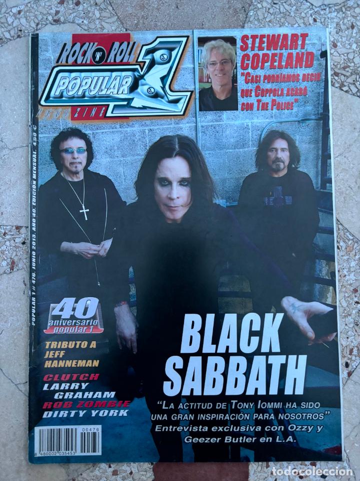 Revistas de m&uacute;sica: POPULAR 1 N&ordm; 476. BLACK SABBATH. JEFF HANNEMAN. CLUTCH. LARRY GRAHAM. ROB ZOMBIE. DIRTY YORK.